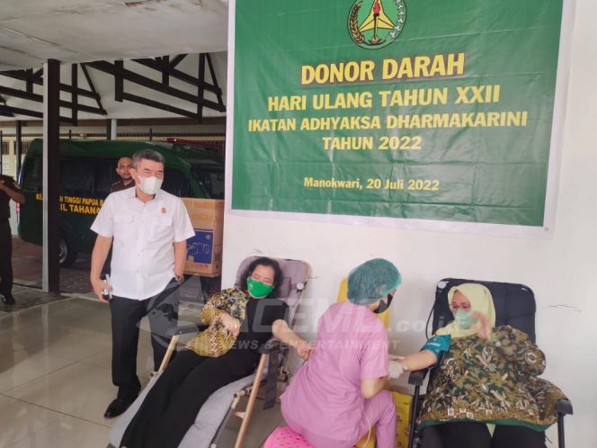 
 Rangkaian HBA dan HUT IAD Kejati Papua Barat Gelar Donor Darah