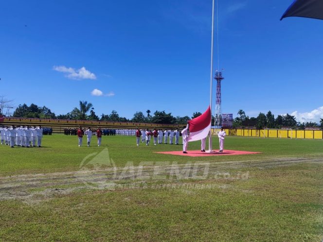 
 Paskibraka Papua Barat Sukses Kibarkan Bendera Merah Putih di HUT Kemerdekaan RI ke-77