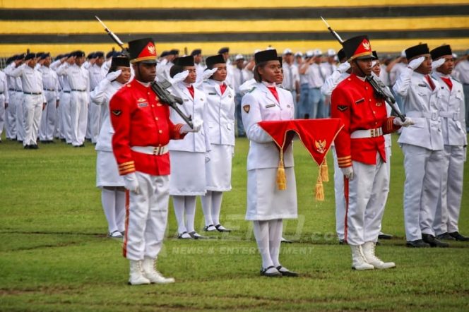 
 Upacara Penurunan Bendera Merah Putih Di Papua Barat Berjalan Lancar dan Hikmat
