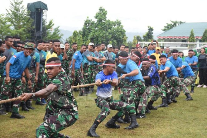 
 Semarak HUT Ke-77 Kemerdekaan RI Kodam XVIII/Kasuari Gelar Berbagai Lomba