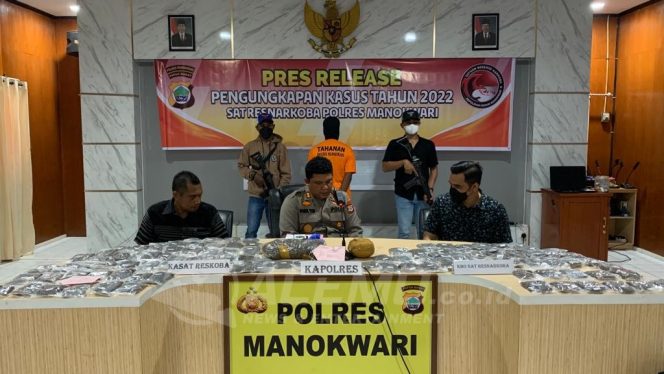 
 Satresnarkoba Polres Manokwari Berhasil Gagalkan Peredaran 2,4 Kg Ganja