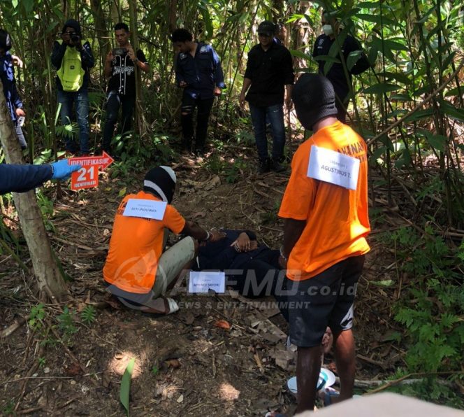 
 26 Adegan Diperagakan Dalam Rekonstruksi Pembunuhan Mayat Di Arfai