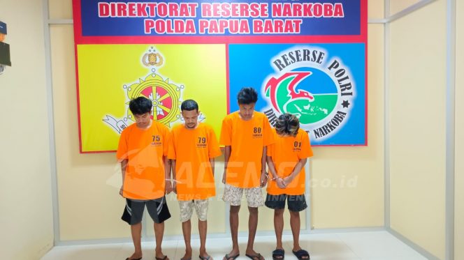 
 Ditresnarkoba Polda Papua Barat Berhasil Ringkus 4 Pengedar Narkoba di Manokwari