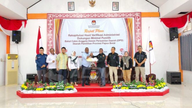 
 Hasil Pleno Verifikasi 15 Balon Anggota DPD RI Dapil Papua Barat Masih Perlu Perbaikan