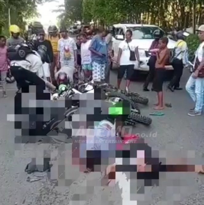 
 Diduga Mabuk, Seorang Pria Tabrak 2 Pengendara Motor Di Jalan Condronegoro