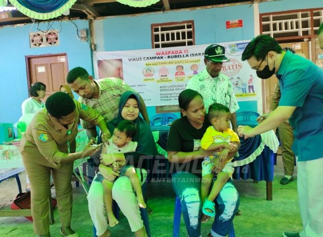 
 Suspect 53 Anak, Puskesmas Sanggeng Gelar Imunisasi Campak Rubella Massal