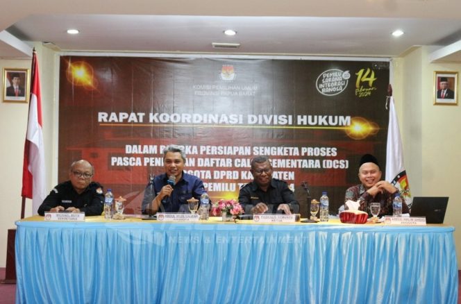 
 KPU Papua Barat Gelar Rakor Simulasi Sengketa Pemilu Pasca Penetapan DCS
