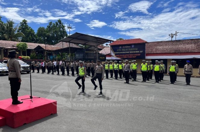 
 Polresta Manokwari Gelar Apel  Pasukan Operasi Zebra Mansinam 2023