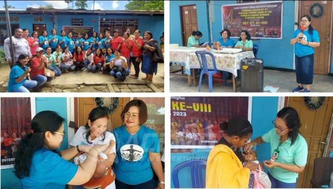 
 Sambut HUT Ke-VIII, IPT Kab. Manokwari Gelar Posyandu dan Beri MT Bagi Balita dan Bumil