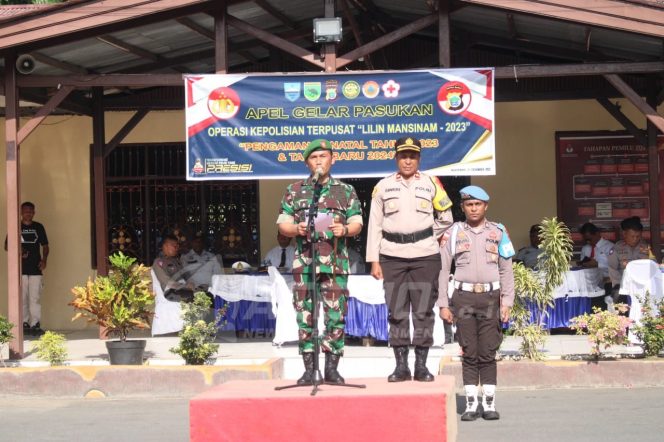 
 Polresta Manokwari Gelar Apel Pasukan Operasi Lilin Mansinam 2023
