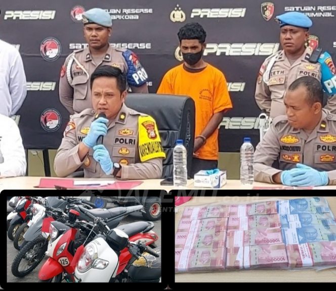 
 Polresta Manokwari Tangkap Pelaku Curanmor Setelah Gasak  Uang 140 Juta