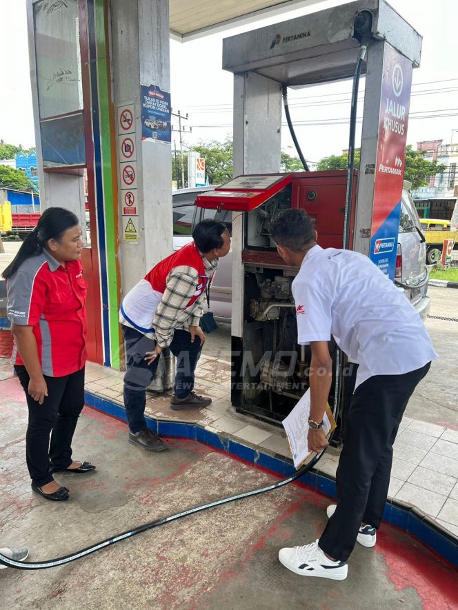 
 Pertamina Patra Niaga Regional Papua Maluku Sidak Rutin Pemeriksaan Sarana Fasilitas SPBU Di Sorong