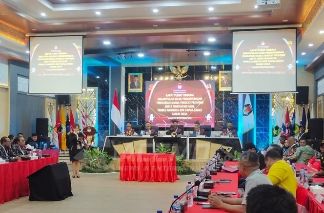 
 Pleno Rekapitulasi Hasil Suara Pemilu 2024 Tingkat Provinsi Papua Barat Resmi Dimulai