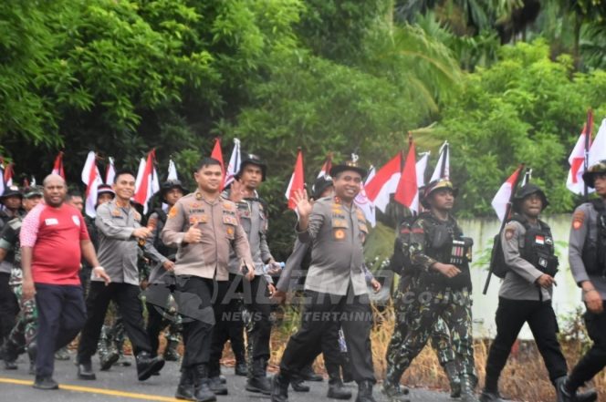 
 Polda Papua Barat Gelar Jalan Juang Bhakti Bhayangkara, Tempuh Jarak 78 KM
