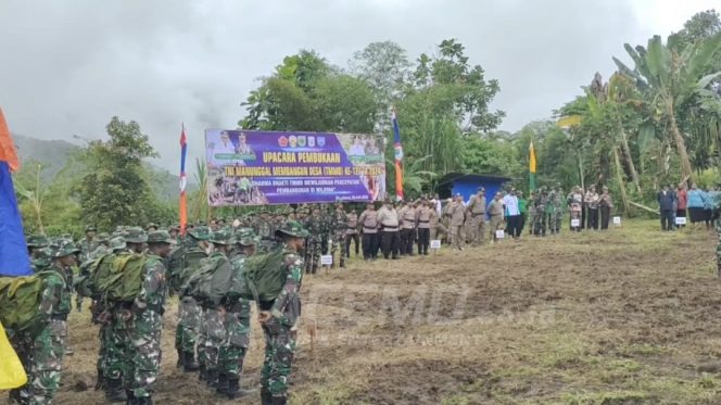 
 Kodim 1801/Manokwari Gelar TMMD Di Kampung Kwau, Tingkatkan Potensi Kampung