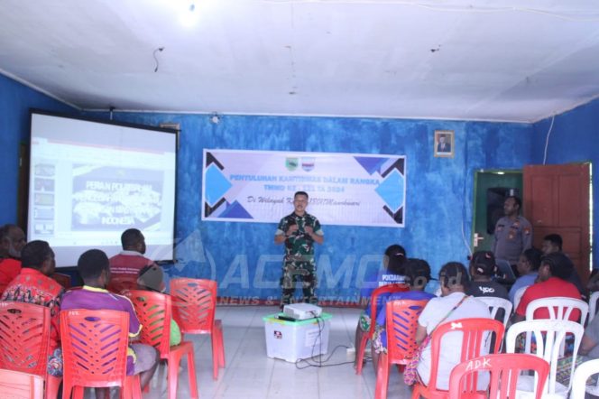 
 Satgas TMMD Kodim 1801/Manokwari Sosialisasi ‘Sipandu Beradat’ Ciptakan Lingkungan Aman