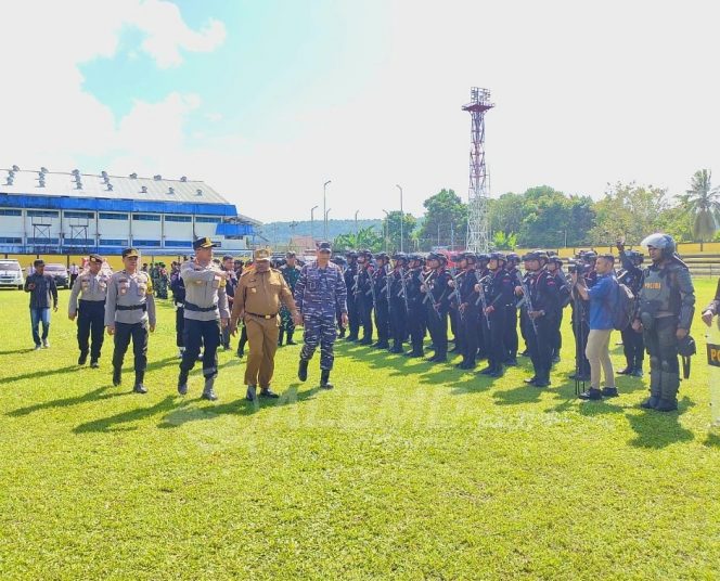 
 Amankan Pelaksanaan Pilkada 2024, Polresta Manokwari Kerahkan 450 Personil