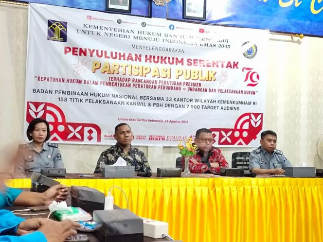 
 Kanwil Kemenkumham Papua Barat Beri Sosialisasi Hukum Serentak di Kampus UNCRI