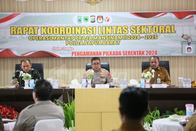 
 Polda Papua Barat Gelar Rapat Kordinasi Lintas Sektoral Jelang Pilkada Tahun 2024