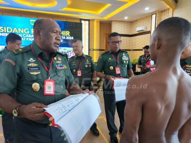 
 Kasdam Kasuari Pimpin Sidang Pantukhir Penerimaan Caba PK TNI AD Gel II 2024
