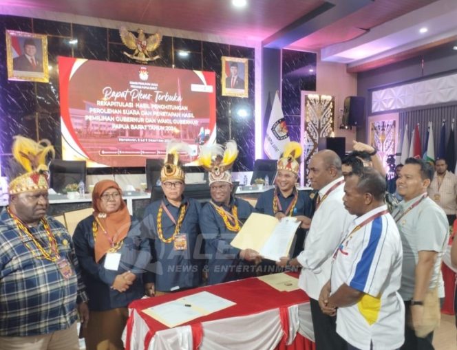 
 Hasil Rekapitulasi KPU Papua Barat, DOAMU Menang Telak 92,88 Persen
