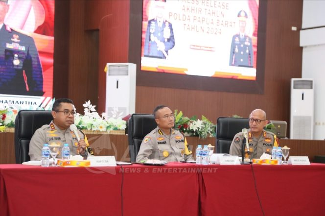 
 Polda Papua Barat Rilis Capaian Kinerja Selama Tahun 2024