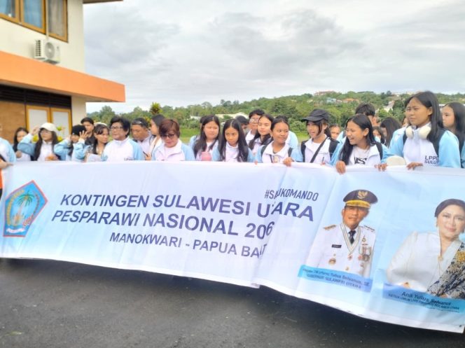 
 Kontingen Sulawesi Utara Tiba di Manokwari, Targetkan Juara Umum Pesparawi Nasional XIV