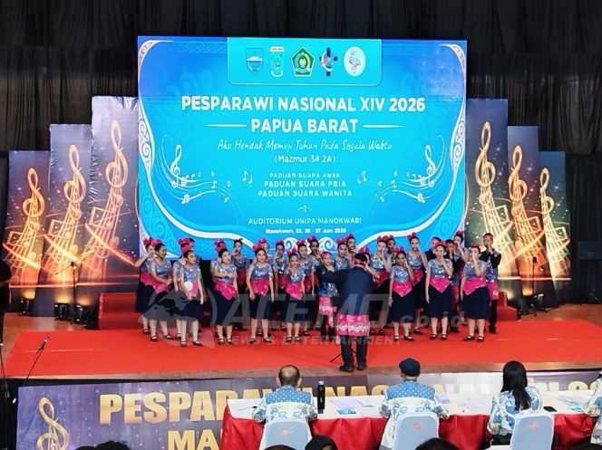 
 Papua Barat Daya Tampil Memukau Pada Lomba Paduan Suara Anak Pesparawi Nasional XIV