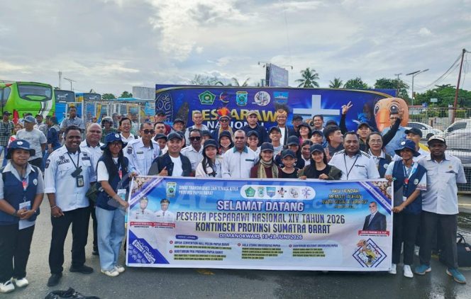 
 Tiba Di Manokwari, Kontingen Sumatera Barat Target Juara di Lima Kategori Lomba Pesparawi